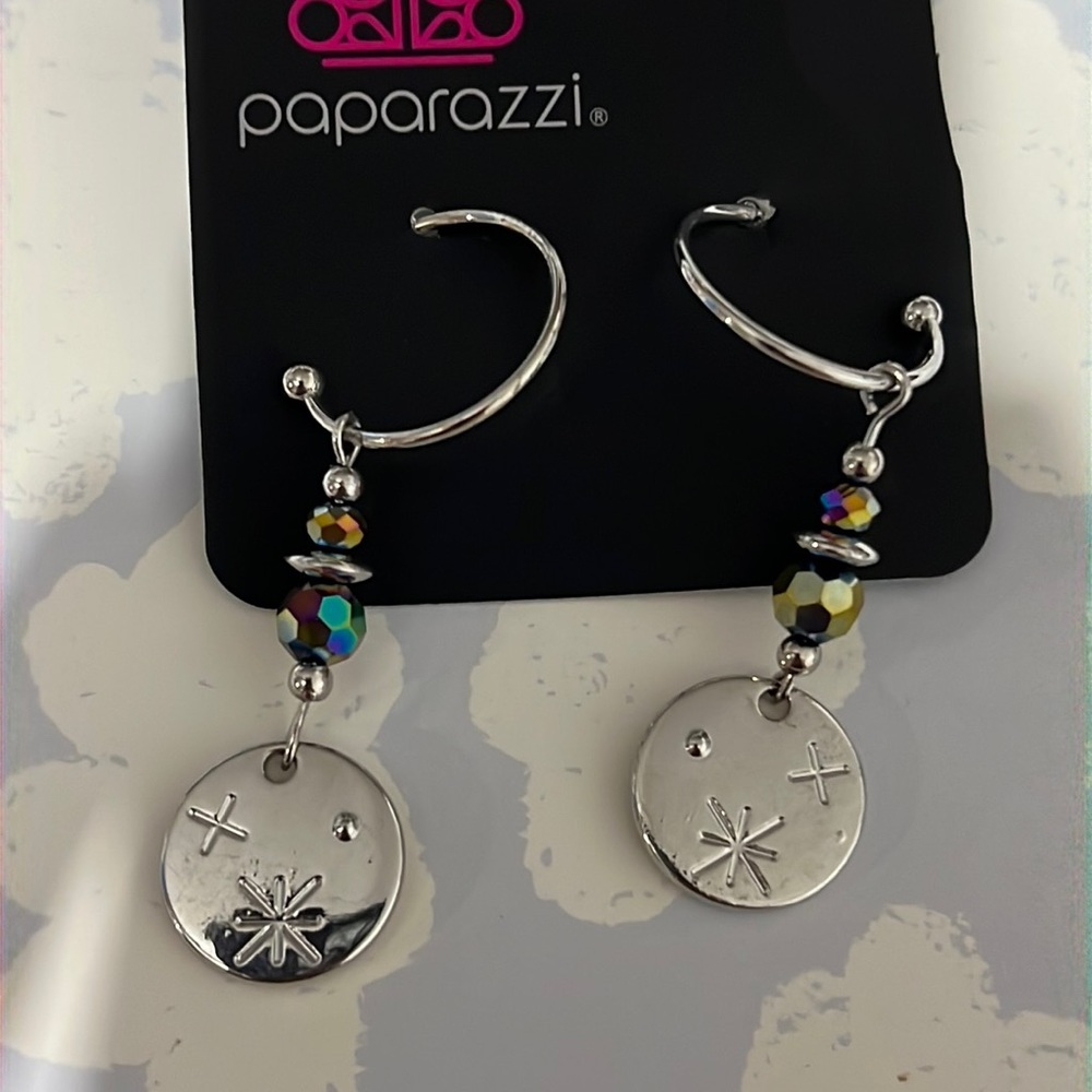 “Artificial starlight” Multi hoop earrings